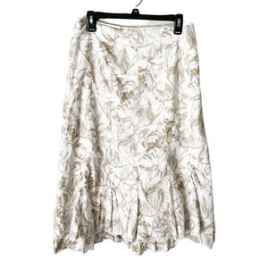 Vintage Skirt Women's Small Prairiecore Earthy Midi Ethereal Fairycore Wheat Y2K